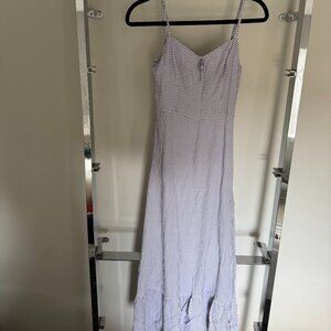 Reformation Purple Gingham Maxi Dress Size 2